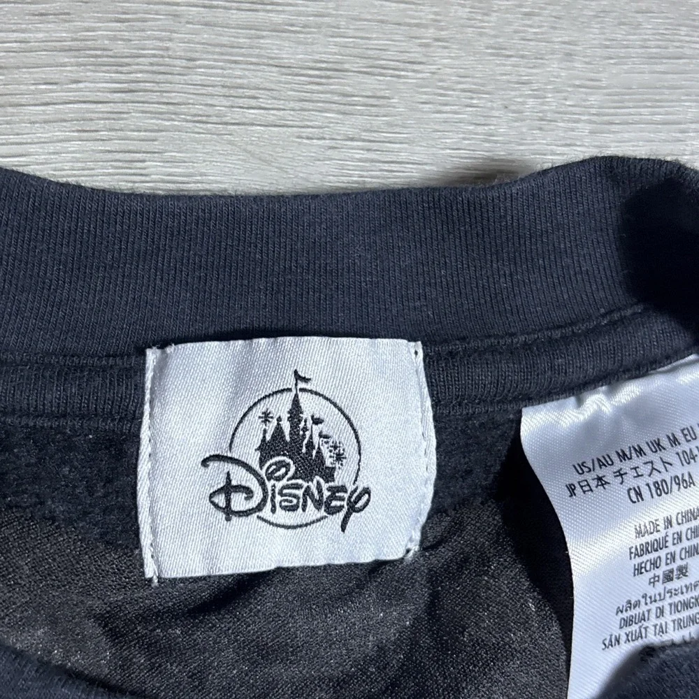 Disney Mickey Mouse Graphic Crewneck Sweatshirt – Black – Men's M – Japan Disney
